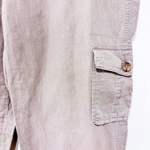 BANANA REPUBLIC Martin Fit lightweight taupe linen cargo pants - Picture 8 of 12